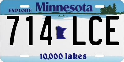 MN license plate 714LCE