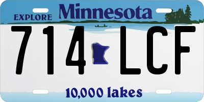 MN license plate 714LCF