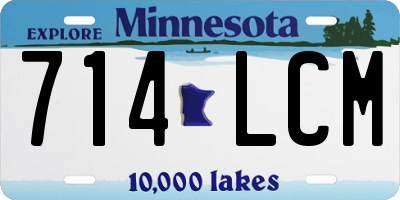 MN license plate 714LCM