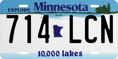 MN license plate 714LCN