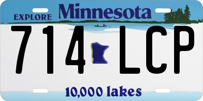 MN license plate 714LCP
