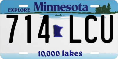 MN license plate 714LCU