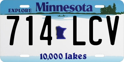 MN license plate 714LCV