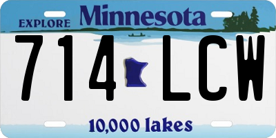 MN license plate 714LCW