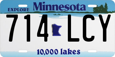 MN license plate 714LCY