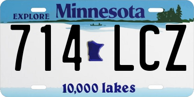 MN license plate 714LCZ