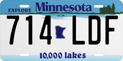 MN license plate 714LDF