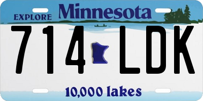 MN license plate 714LDK