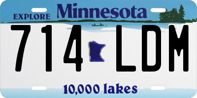 MN license plate 714LDM