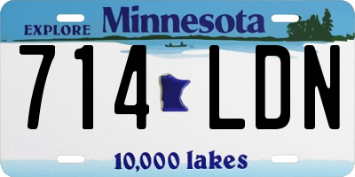 MN license plate 714LDN