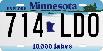 MN license plate 714LDO