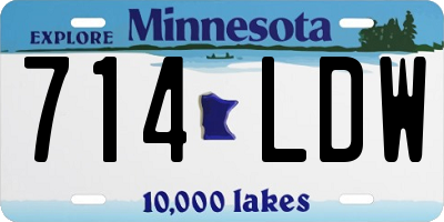 MN license plate 714LDW