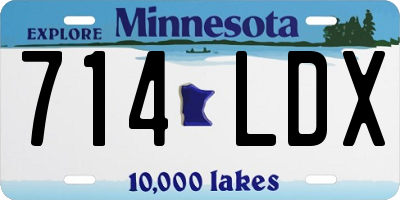 MN license plate 714LDX