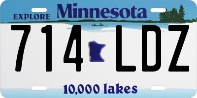 MN license plate 714LDZ
