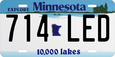 MN license plate 714LED