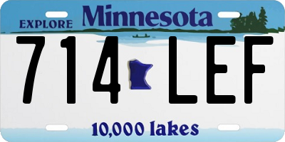 MN license plate 714LEF