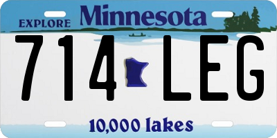 MN license plate 714LEG