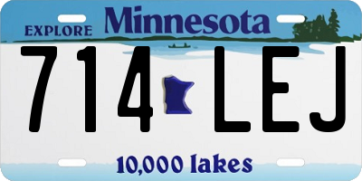 MN license plate 714LEJ