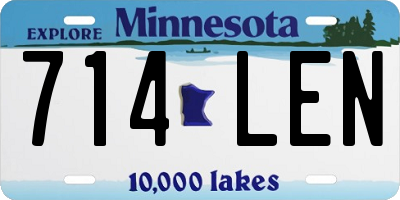 MN license plate 714LEN