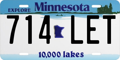 MN license plate 714LET