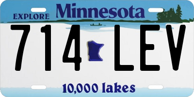 MN license plate 714LEV