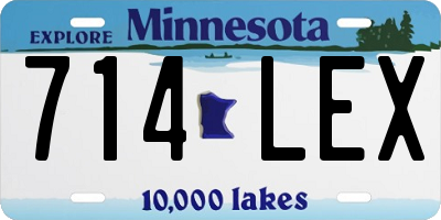 MN license plate 714LEX