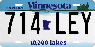 MN license plate 714LEY