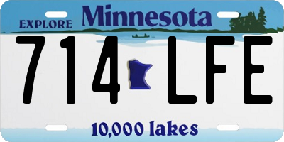 MN license plate 714LFE