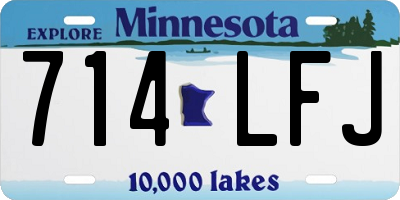 MN license plate 714LFJ