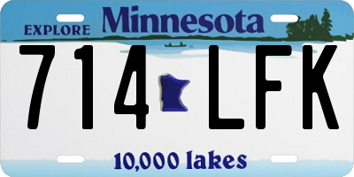 MN license plate 714LFK