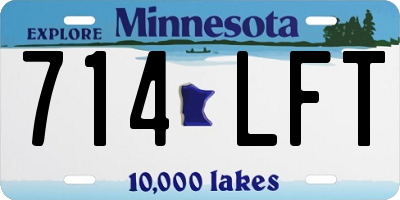 MN license plate 714LFT