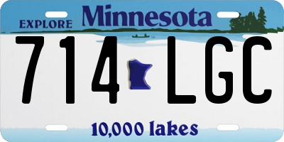MN license plate 714LGC