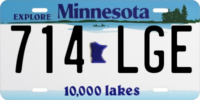 MN license plate 714LGE