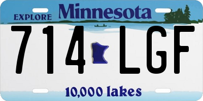 MN license plate 714LGF