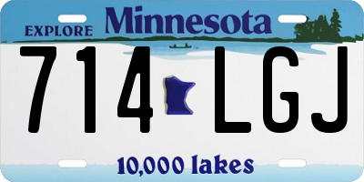 MN license plate 714LGJ