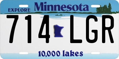 MN license plate 714LGR