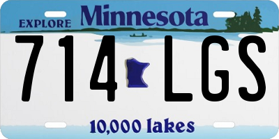 MN license plate 714LGS