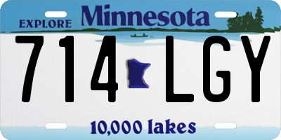 MN license plate 714LGY