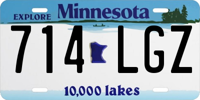 MN license plate 714LGZ
