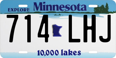 MN license plate 714LHJ
