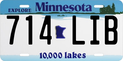 MN license plate 714LIB