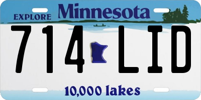 MN license plate 714LID