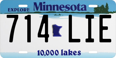 MN license plate 714LIE