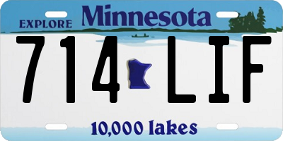 MN license plate 714LIF