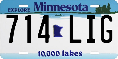 MN license plate 714LIG