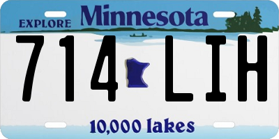 MN license plate 714LIH