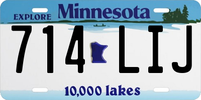 MN license plate 714LIJ