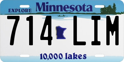 MN license plate 714LIM