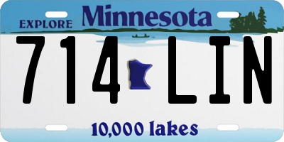 MN license plate 714LIN