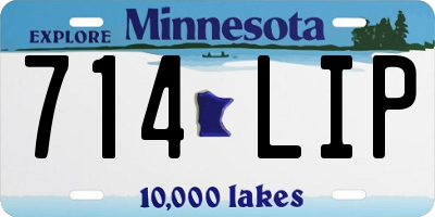 MN license plate 714LIP